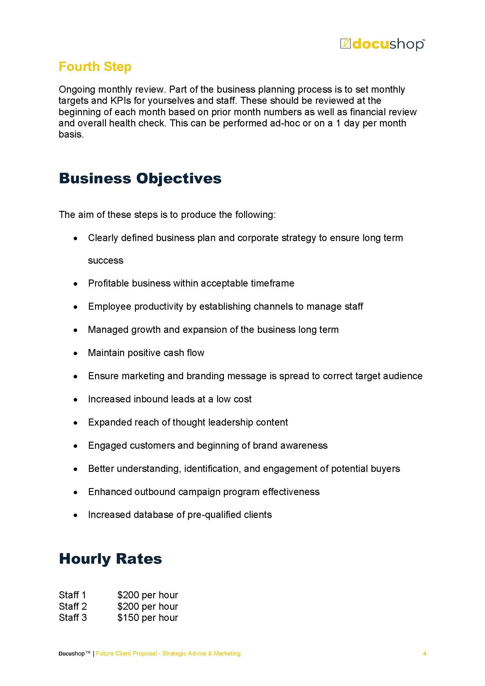 Future Client Proposal - Strategic Advice & Marketing Template