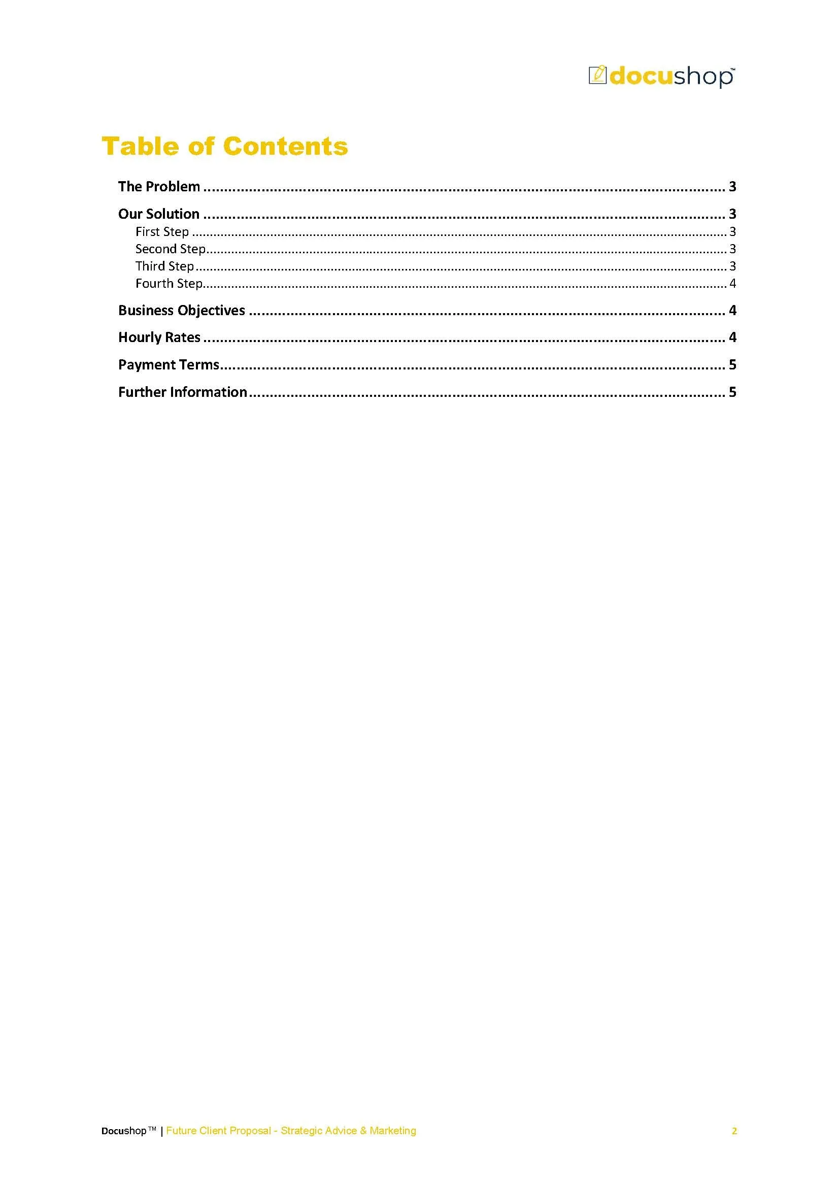 Future Client Proposal - Strategic Advice & Marketing Template