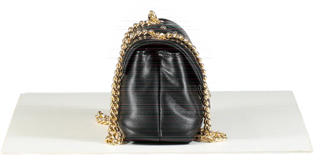 Gaelle Paris Black Cross Body Chain Strap Mini Bag