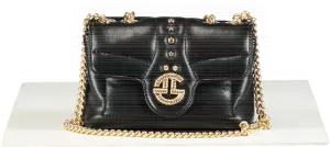 Gaelle Paris Black Cross Body Chain Strap Mini Bag