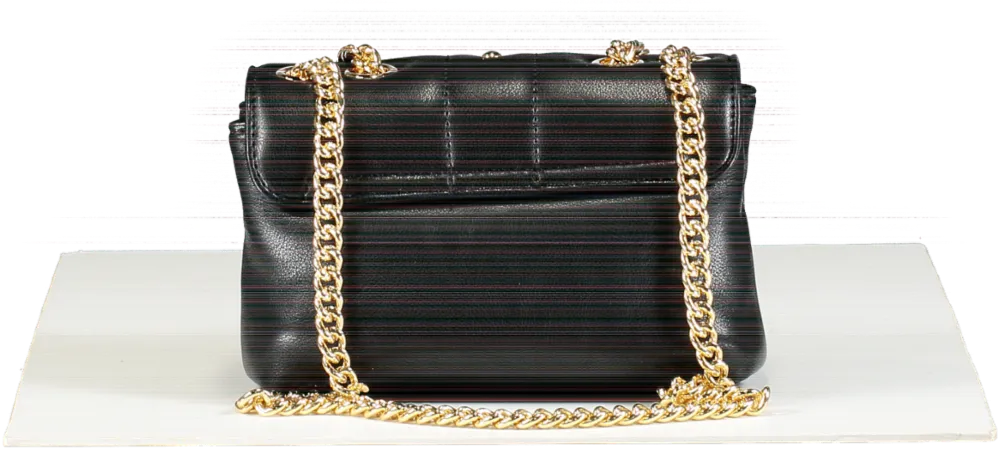 Gaelle Paris Black Cross Body Chain Strap Mini Bag