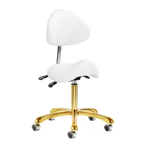 Giovanni Cosmetic Stool 1004 Gold White