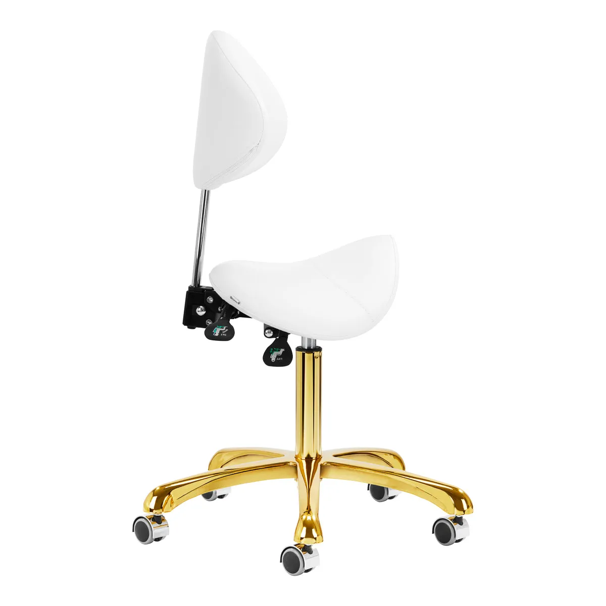 Giovanni Cosmetic Stool 1004 Gold White