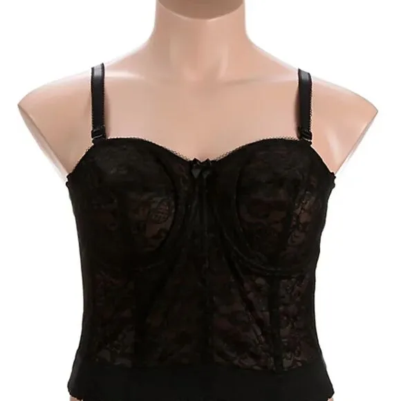 Goddess Bra Plus Size Lace Bridal Lace Bustier Sexy Lace Black Size US 48C: NWT