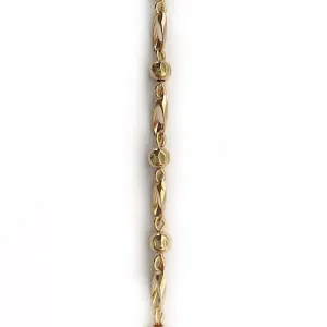 Gold Station Bead Link Chain by the Inch (#699)