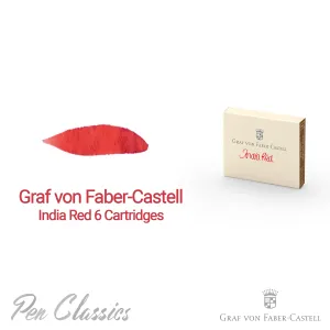 Graf von Faber-Castell India Red Cartridge 6 Pack