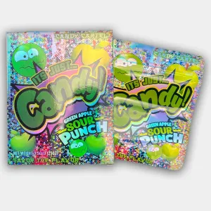 Green Apple Sour Punch Mylar Bag with Box 3.5 Grams