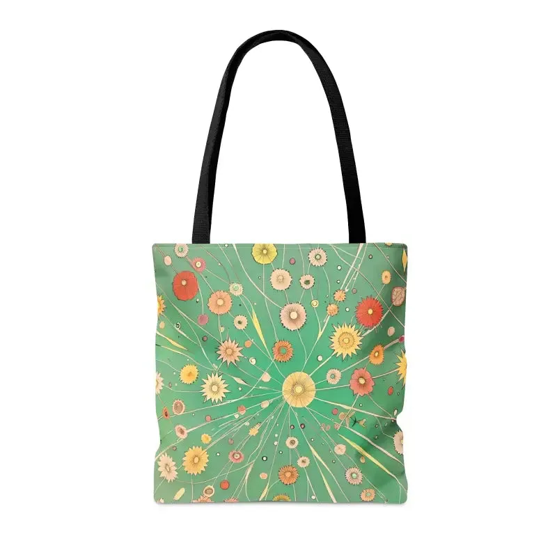Green Floral Tote Bag for Stylish City Getaways