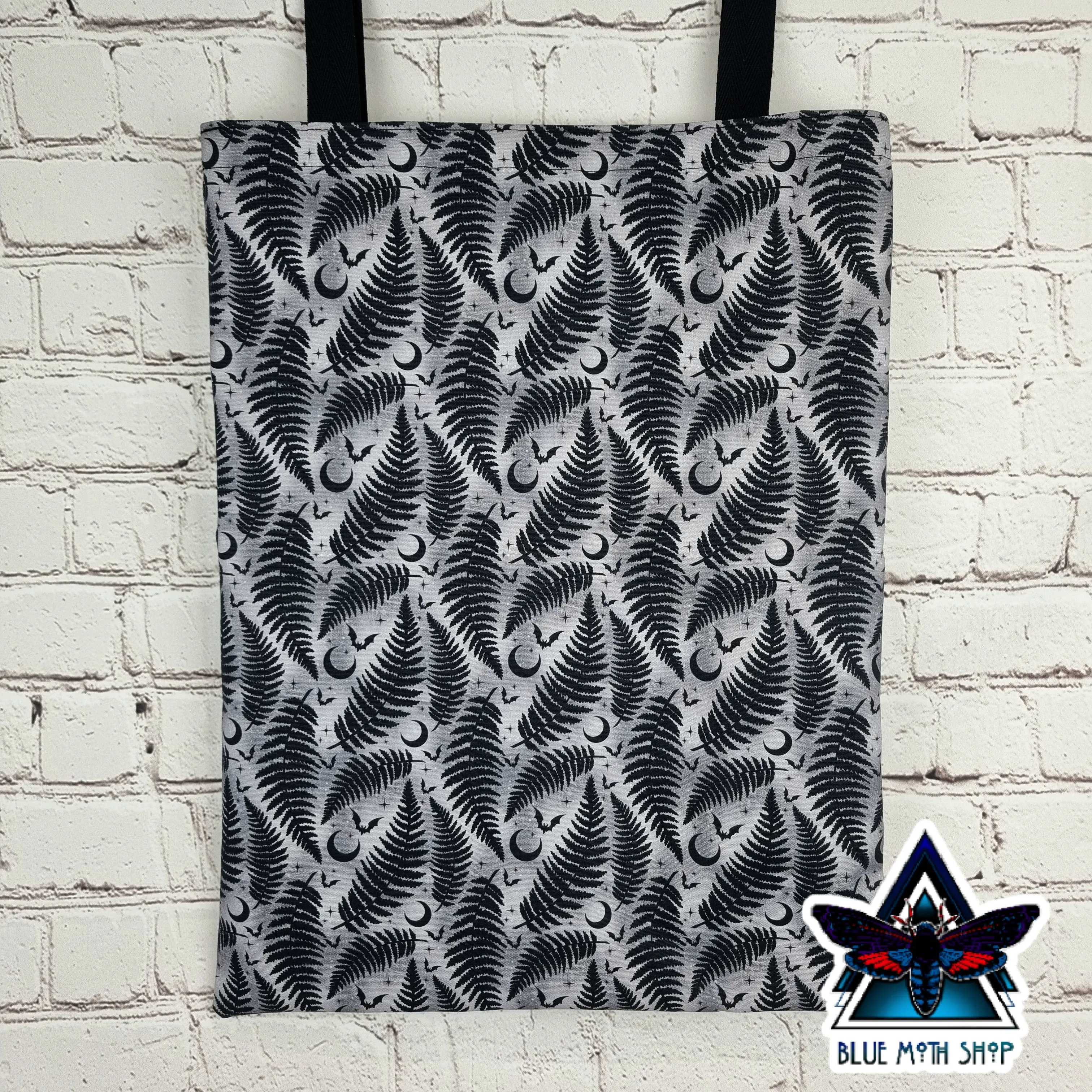 Grey Fern 100% Cotton Canvas Tote Bag