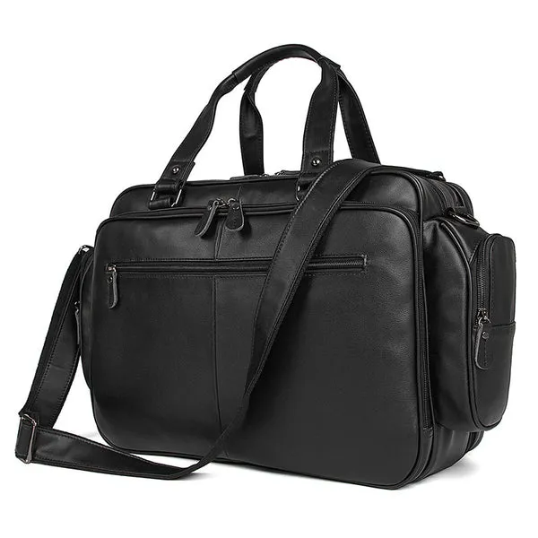 Handmade Top Grain Leather Briefcase Messenger Bag Men's Laptop Bag