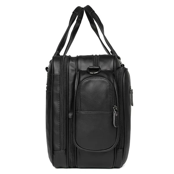 Handmade Top Grain Leather Briefcase Messenger Bag Men's Laptop Bag