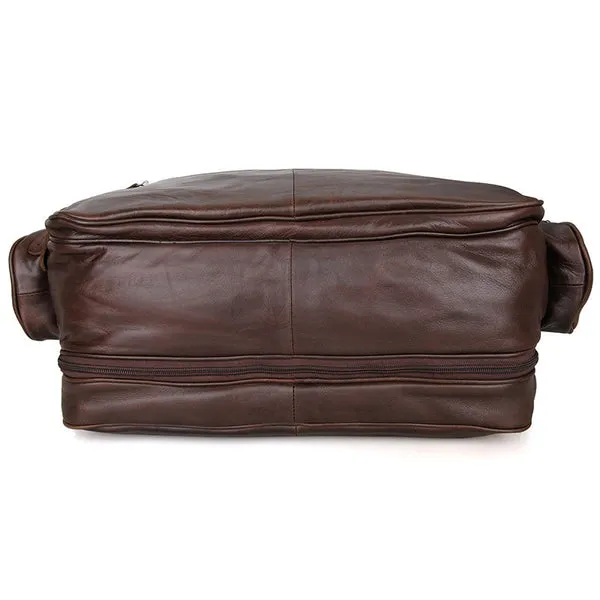 Handmade Top Grain Leather Briefcase Messenger Bag Men's Laptop Bag