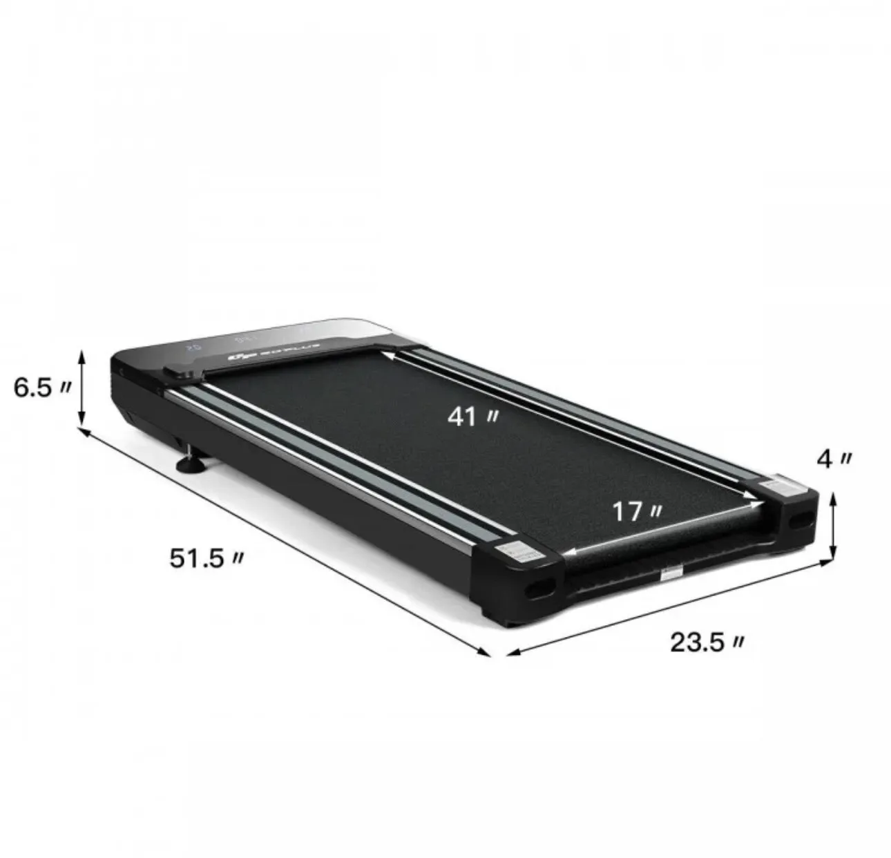 Heavy Duty Powerful Under Desk Walking Treadmill Pad Treadmill With Touch LED Display | Anti Slip | Widened Running Belt | Holds 220lbs