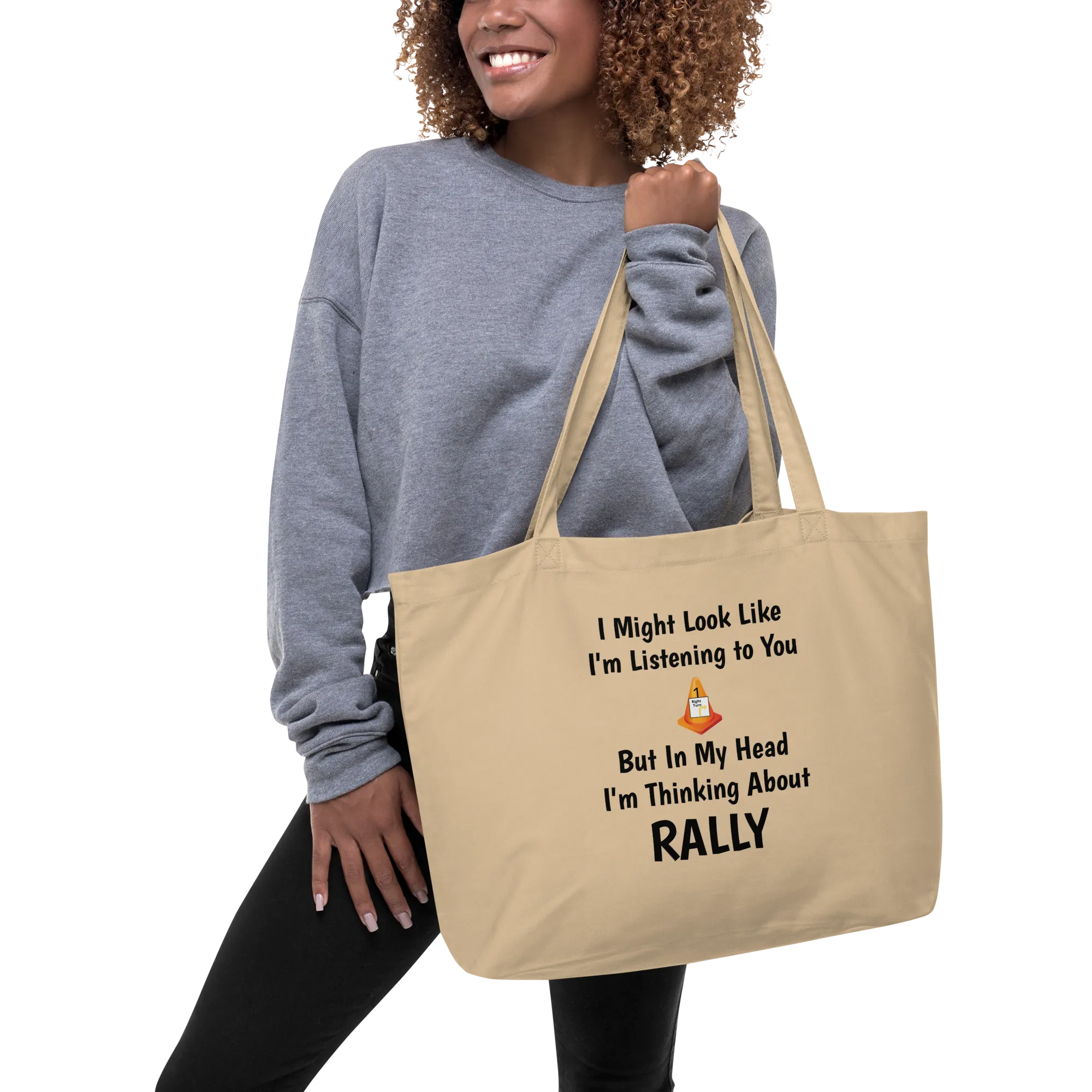 I'm Thinking About Rally X-Large Tote/Shopping Bag