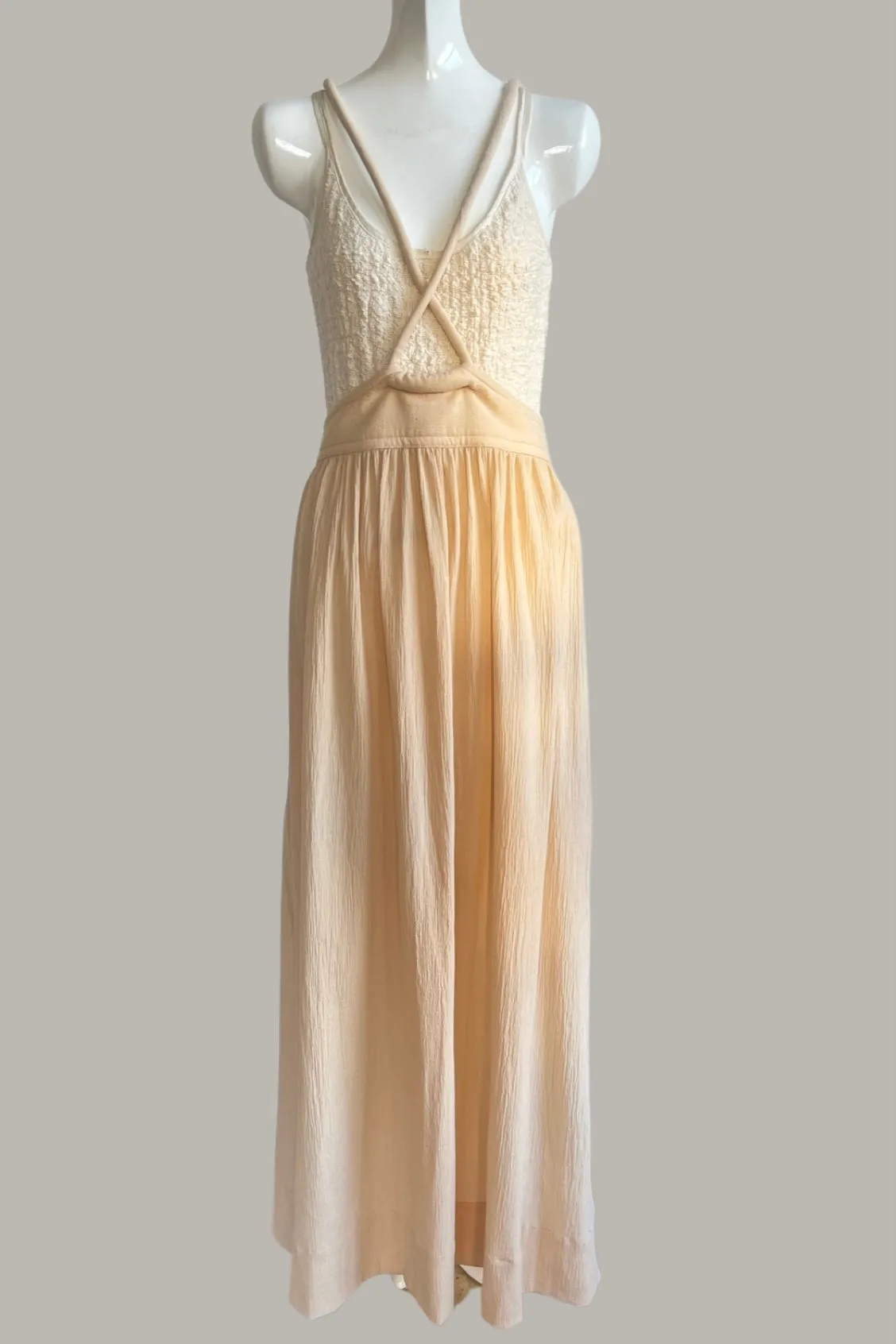 Infinite Bridge Dress Tan & Ivory Stripe