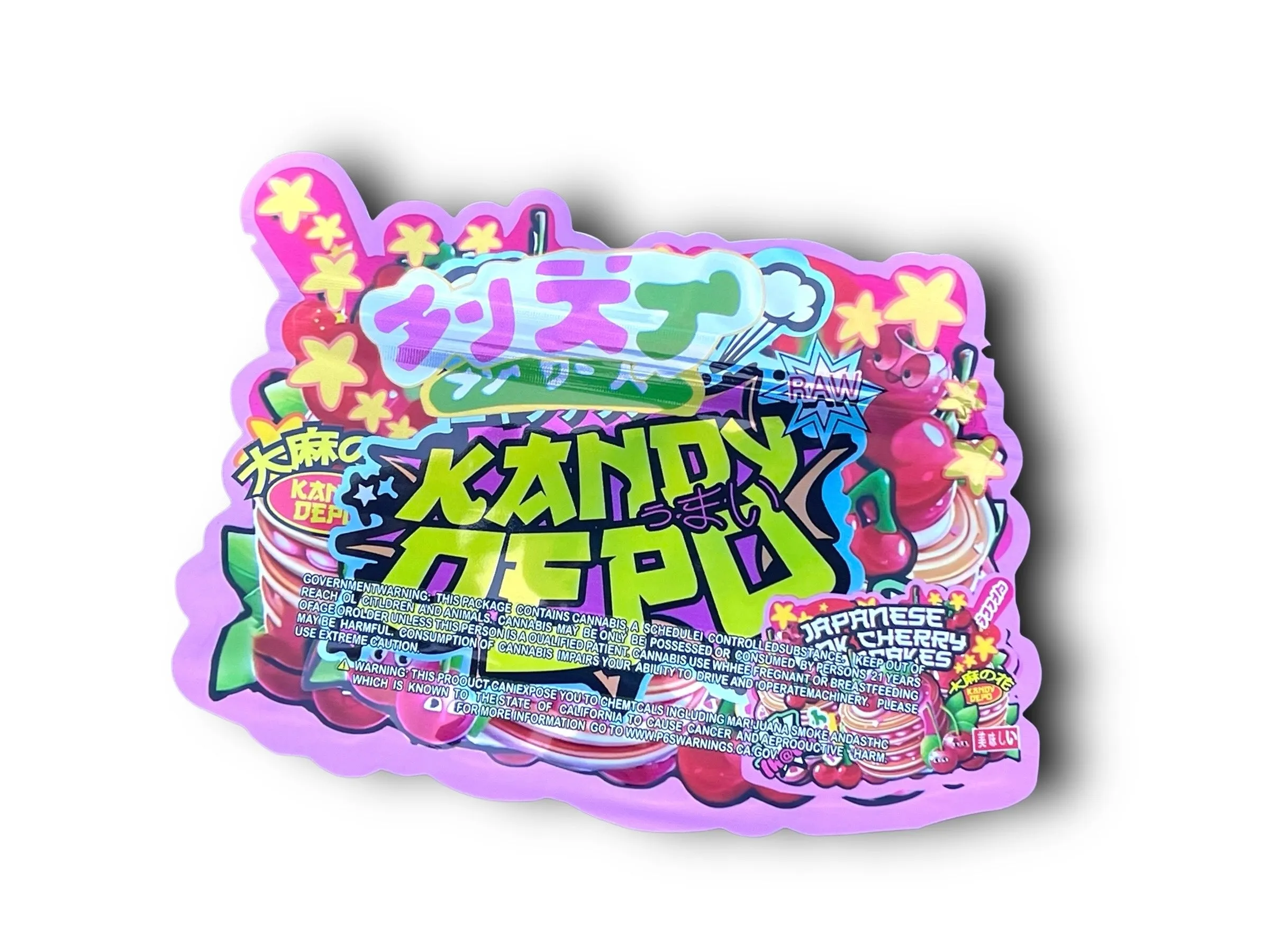 Japanese Pink Cherry Pancakes Mylar Bag with Box 3.5 Grams