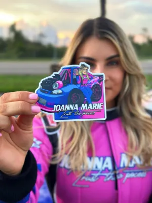 Joanna Marie Civic Cartoon Sticker