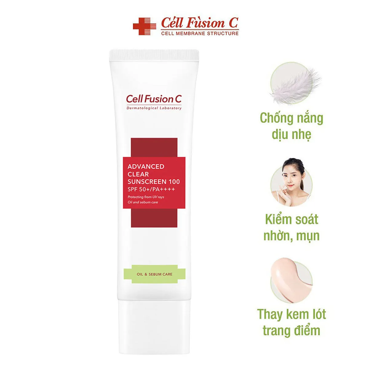 Kem Chống Nắng Cell Fusion C Advanced Clear Sunscreen 100 SPF 50  50ml