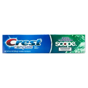 Kem Đánh Răng Crest Complete Extra Whitening Scope 232g