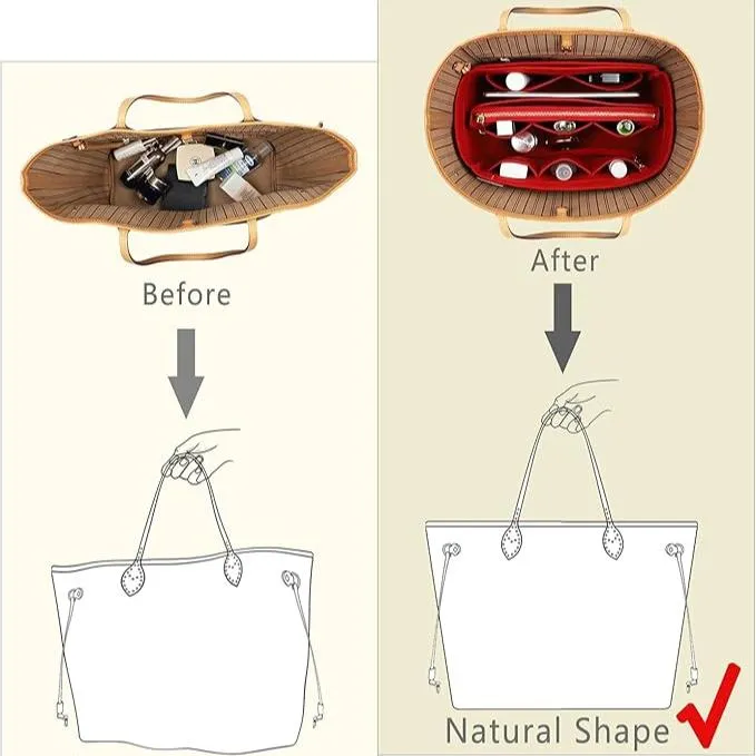 Kimber | Felt Insert Cosmetic Makeup Bag Travel Organizer