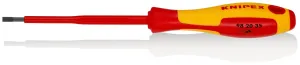 KNIPEX Screwdriver for Slotted Screws 3.5 x 0.6mm VDE Insulated Multi Component Grips 202mm 98 20 35