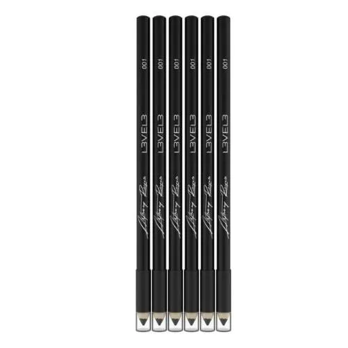 L3VEL3© LINER PENCILS 6 PC BLACK COLOR