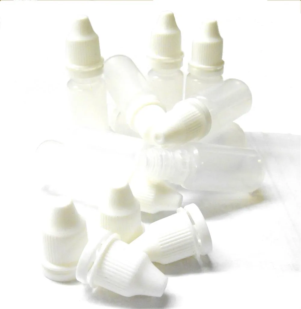 L9503 20ml 20cc Refillable Empty Plastic Bottle with Screw Caps x 10