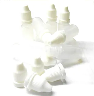 L9503 20ml 20cc Refillable Empty Plastic Bottle with Screw Caps x 10