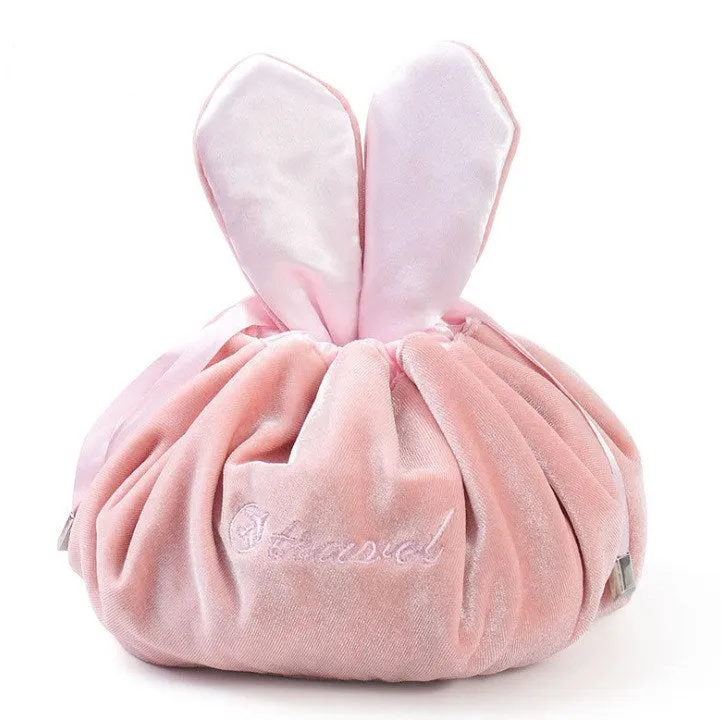 Ladies Makeup Drawstring Velvet Cosmetic Make Up Pouch Bags