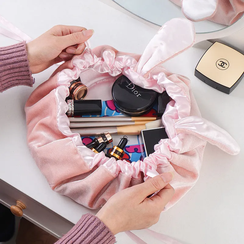 Ladies Makeup Drawstring Velvet Cosmetic Make Up Pouch Bags