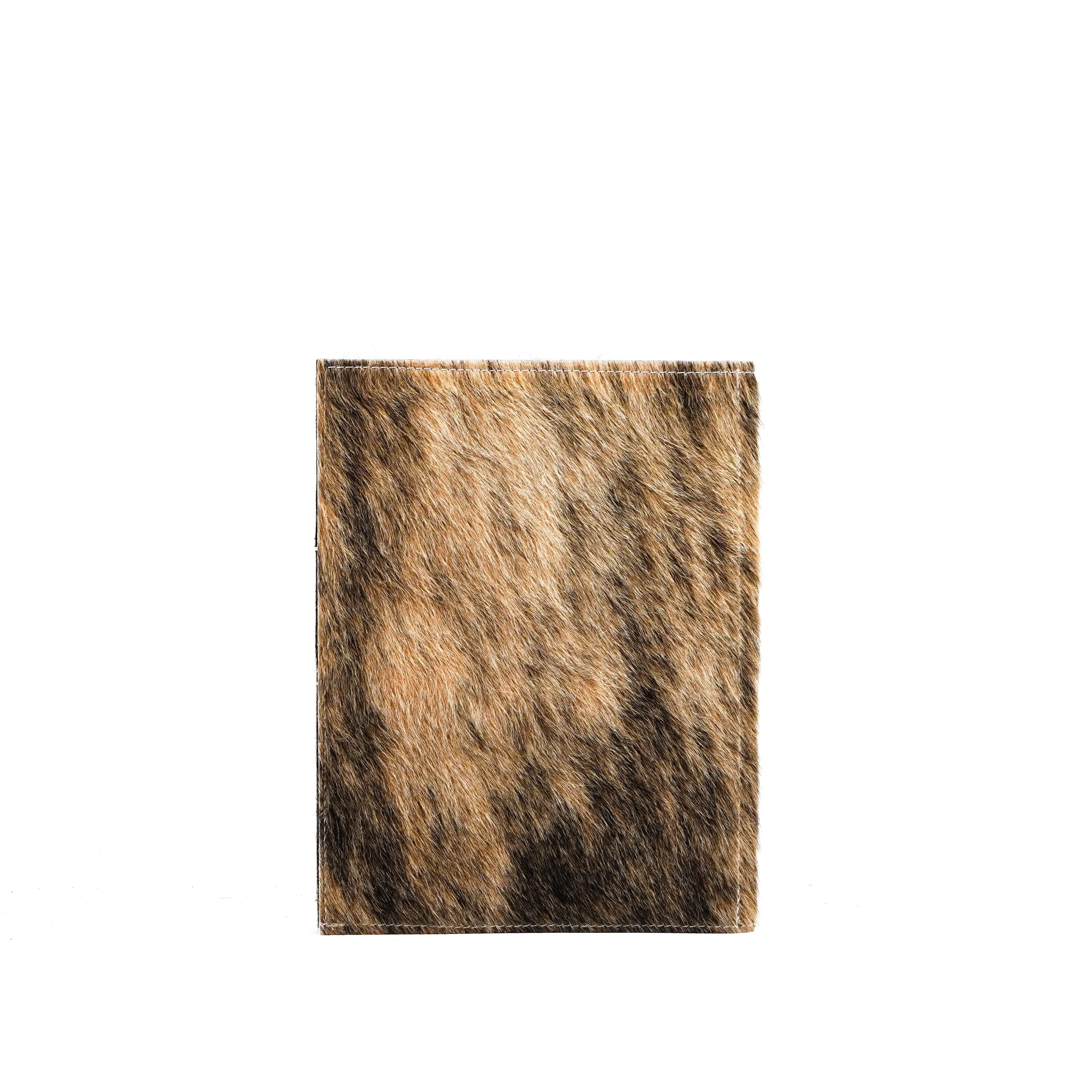 Large Notepad Cover - Exotic Brindle w/ Branded Lettering