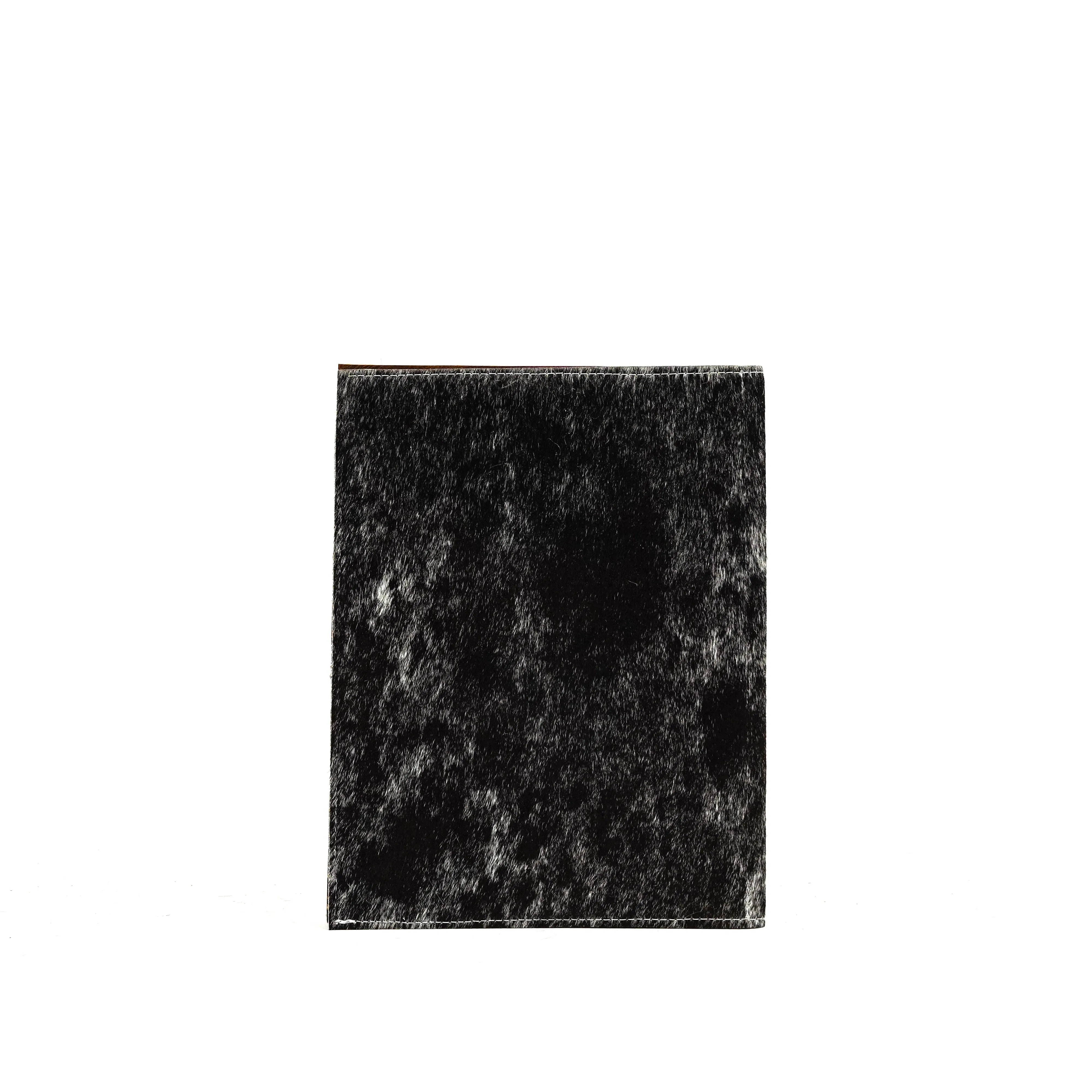 Large Notepad Cover - Salt & Pepper w/ Leather Decal