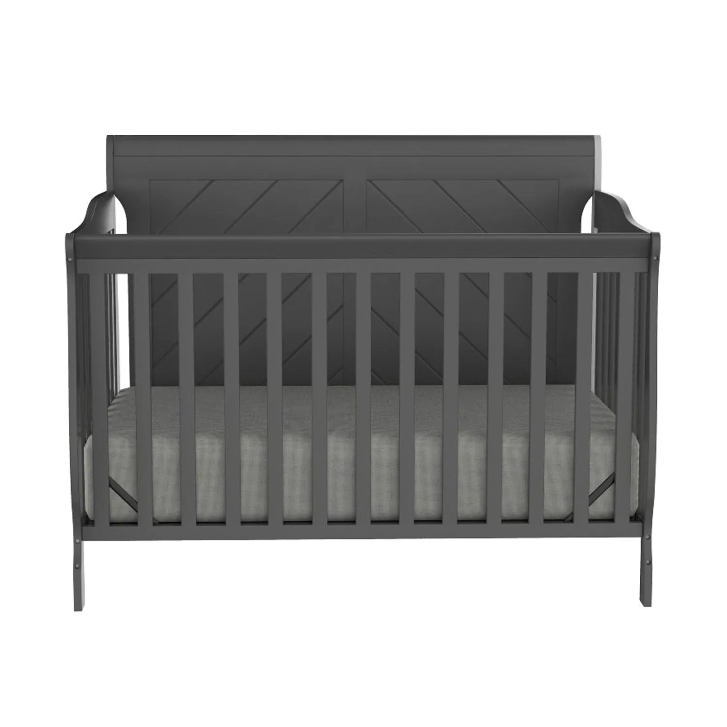 Lauren Convertible Crib, Dark Grey