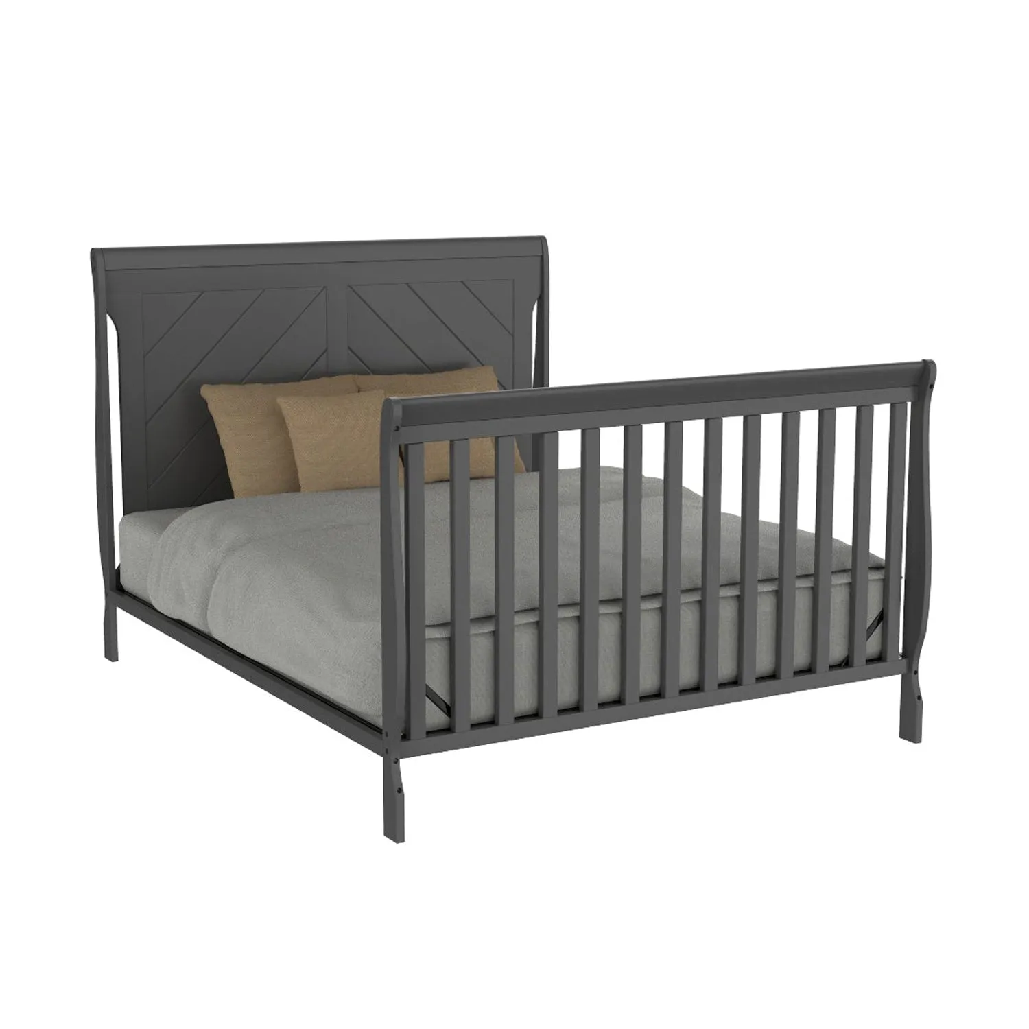 Lauren Convertible Crib, Dark Grey