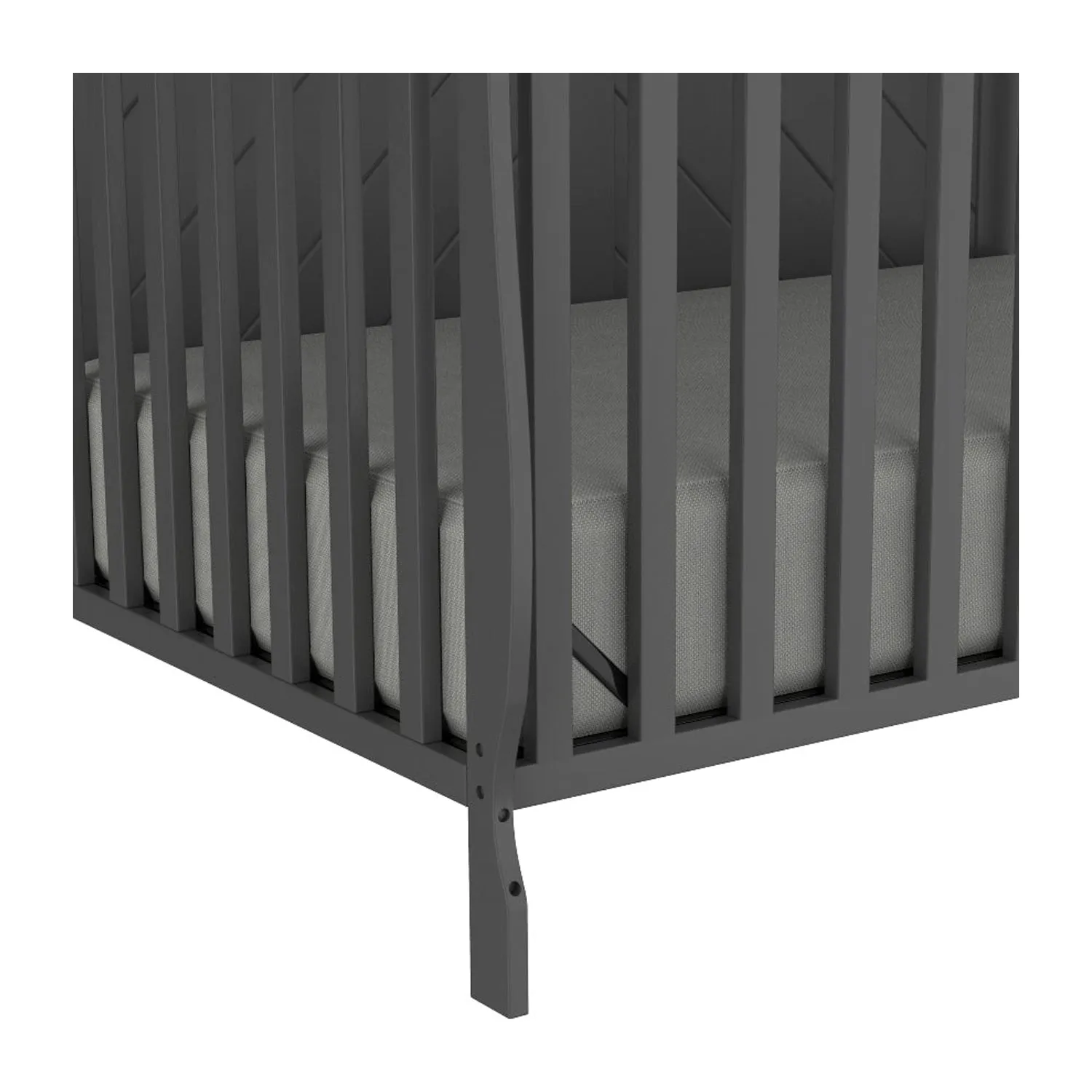 Lauren Convertible Crib, Dark Grey