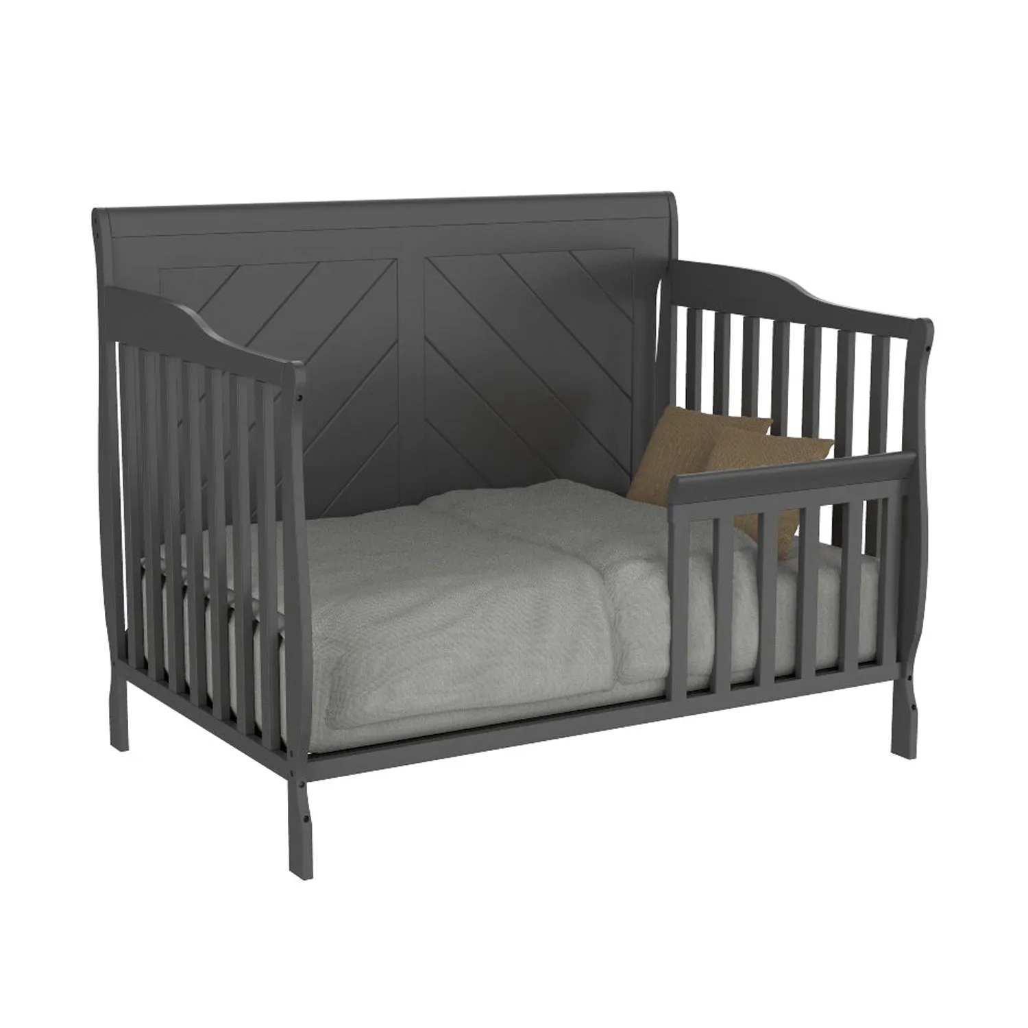 Lauren Convertible Crib, Dark Grey