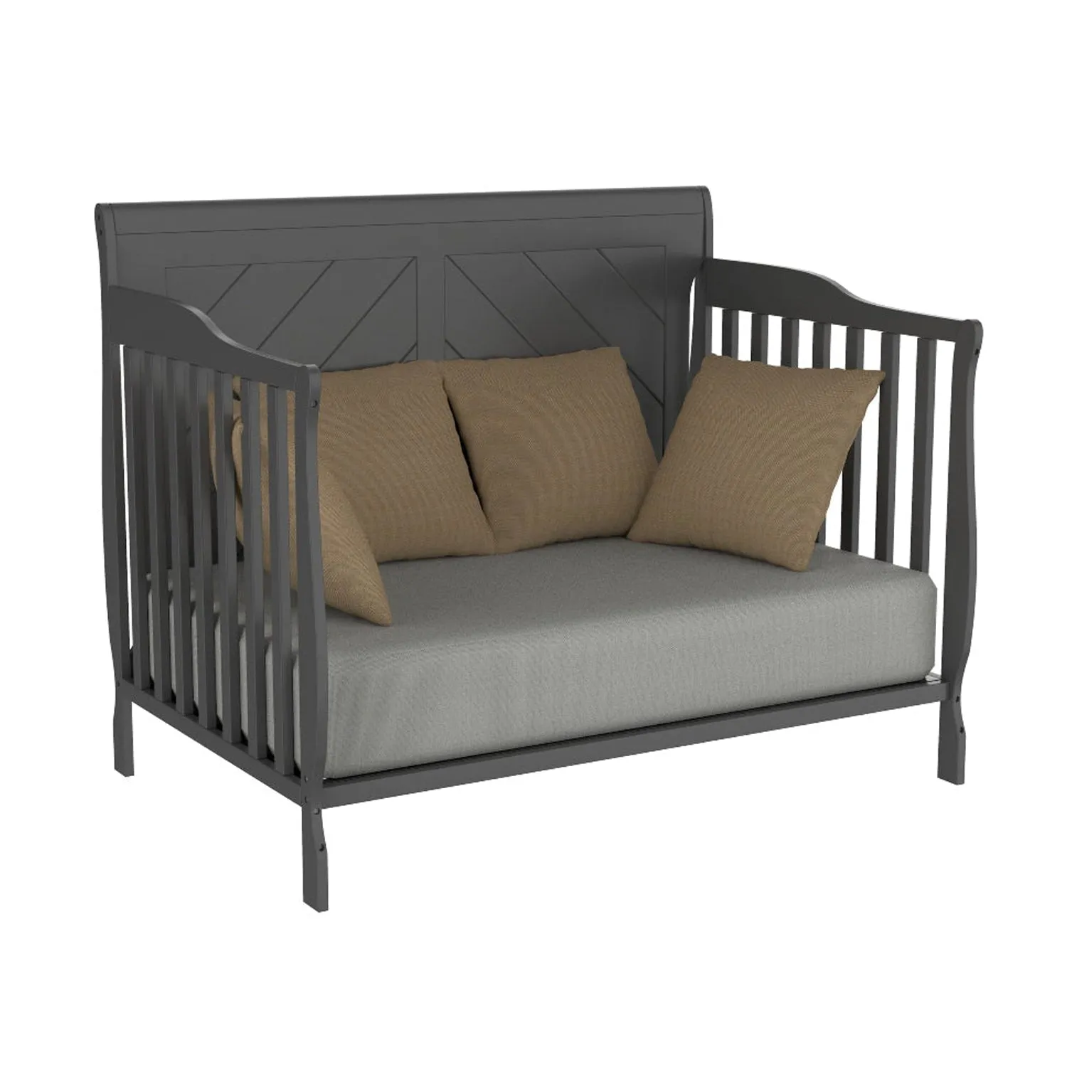 Lauren Convertible Crib, Dark Grey