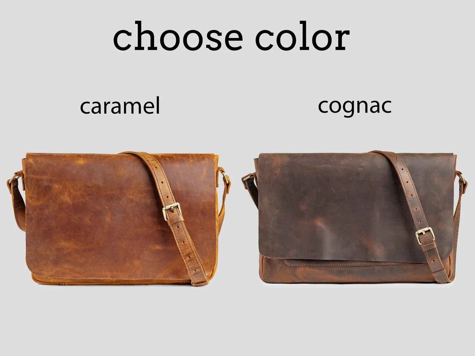 Leather messenger bag, leather bag