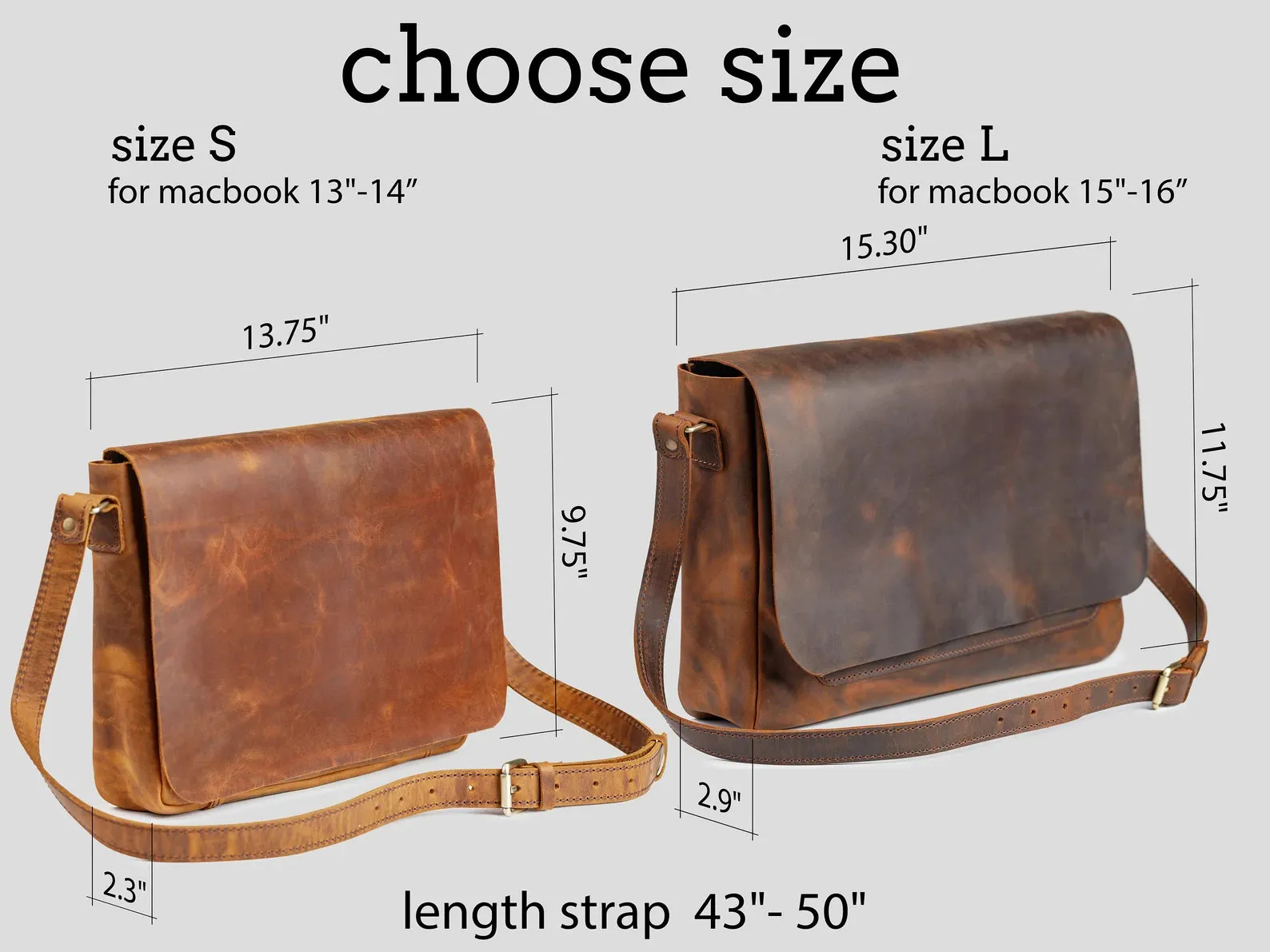 Leather messenger bag, leather bag