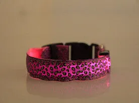 Leopard Print Reflective Collar
