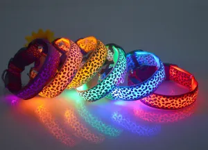 Leopard Print Reflective Collar