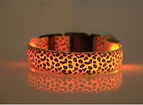 Leopard Print Reflective Collar
