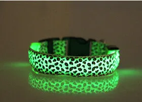 Leopard Print Reflective Collar
