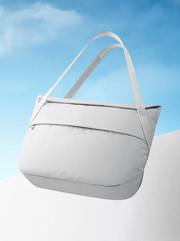 Lightweight Foldable Tote Bag - Casual Texture Shoulder Bag for Work & Travel