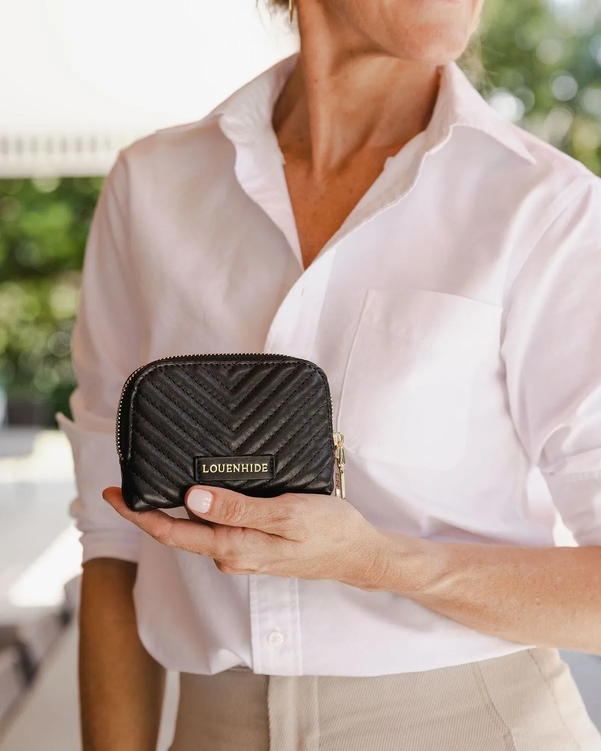 LOUENHIDE Nina Quilted Purse - Black