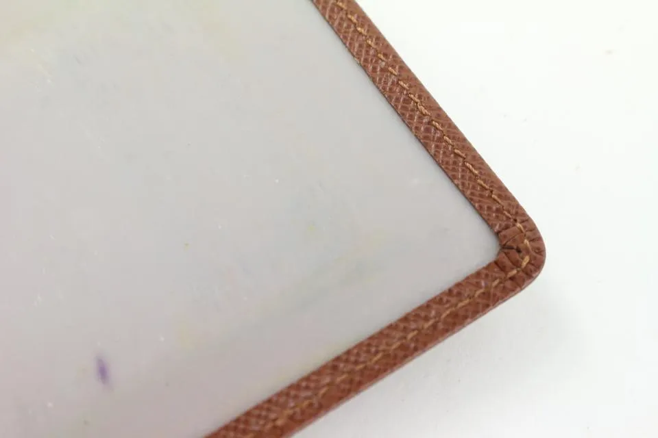 Louis Vuitton Brown Taiga Leather Card Holder ID Cas Wallet 551lvs611
