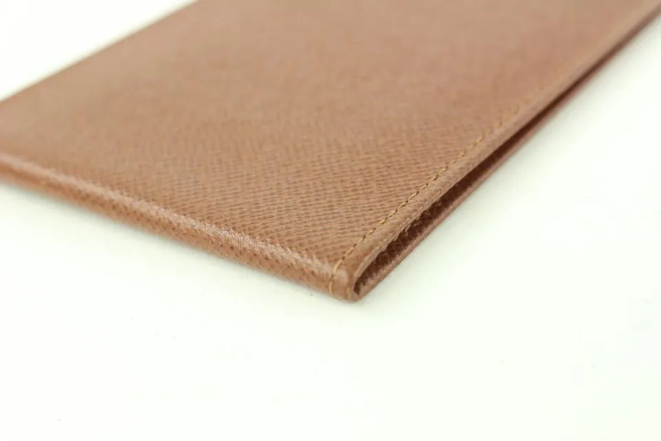 Louis Vuitton Brown Taiga Leather Card Holder ID Cas Wallet 551lvs611