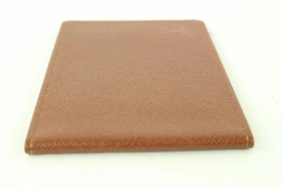 Louis Vuitton Brown Taiga Leather Card Holder ID Cas Wallet 551lvs611
