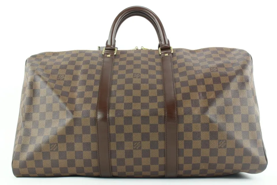 Louis Vuitton Damier Ebene Keepall 50 Duffle bag 4lv1123