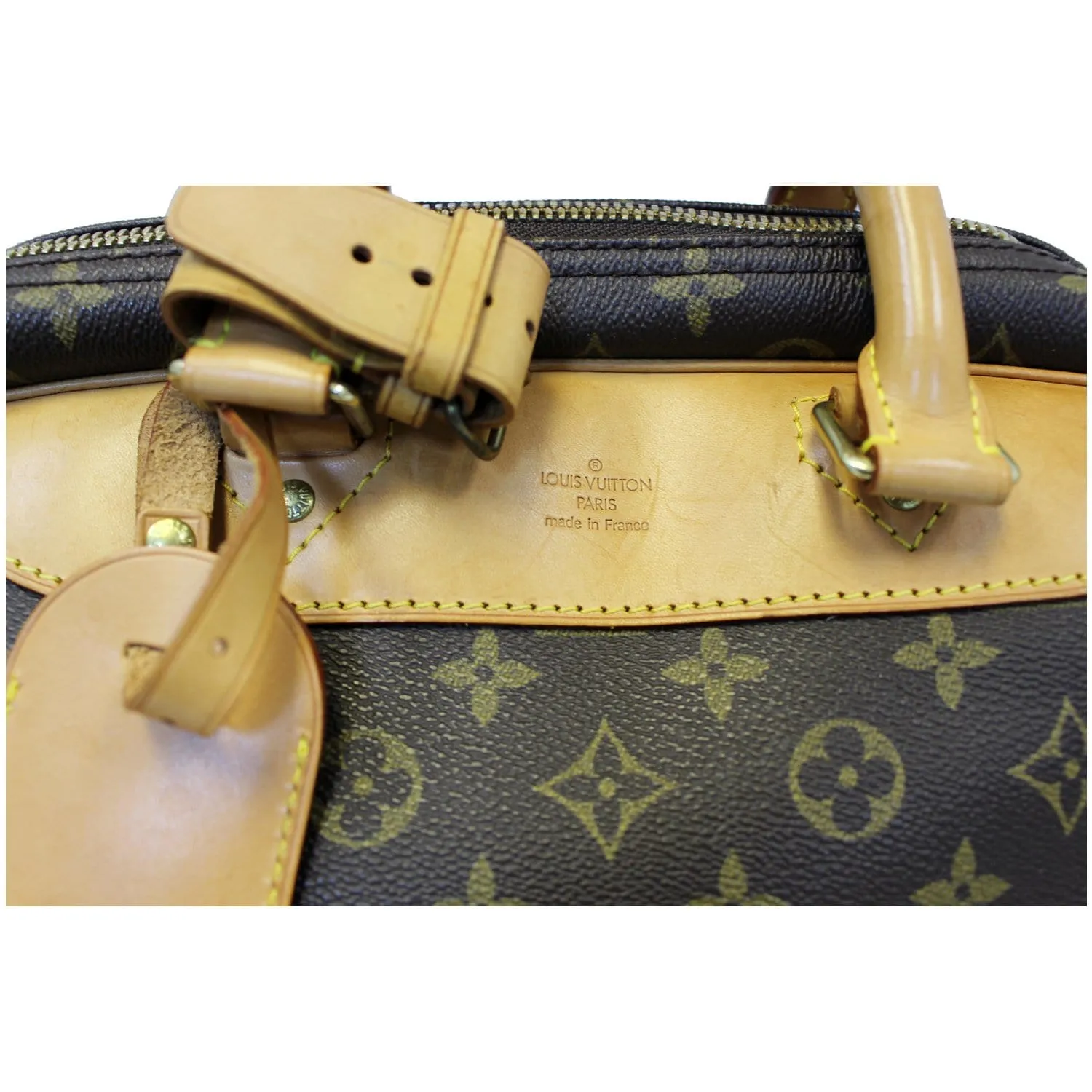 LOUIS VUITTON Evasion Monogram Canvas Boston Travel Bag Brown